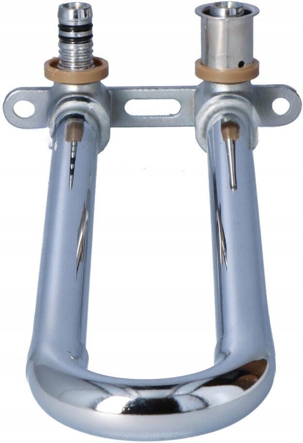 Kolano zespolone mosiężne z rurą Cu Ø15 ultraPRESS - 16 L = 200 mm