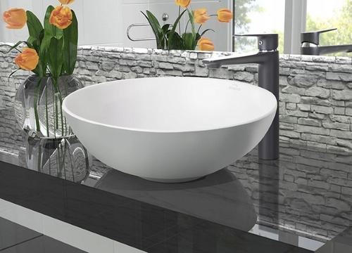 INVENA UMYWALKA NABLATOWA TINOS INVENA TREND, 39,5 CM, BIAŁY MAT