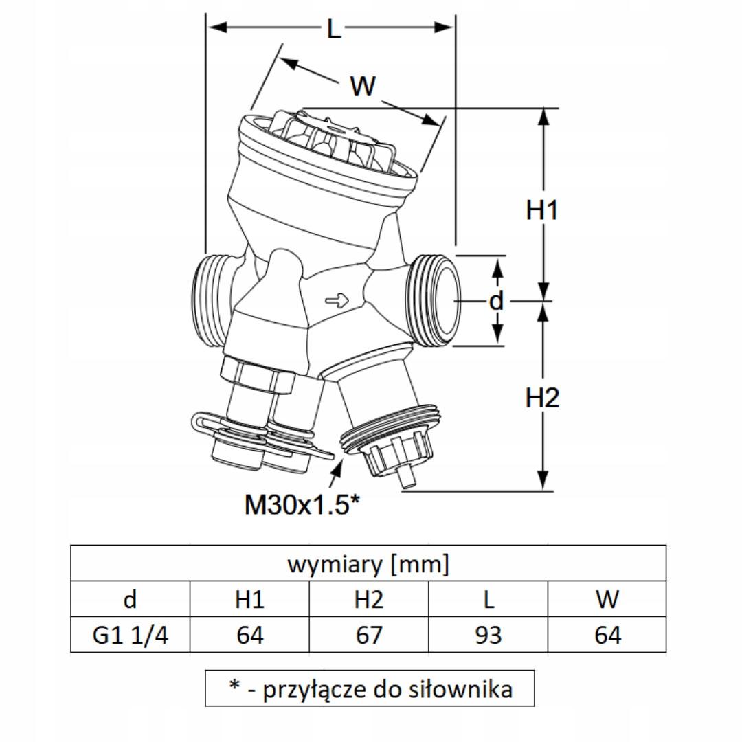 Zawór Równoważący i Regulacyjny (PIBCV) TA-Modulator, Niezależny od ciśnien