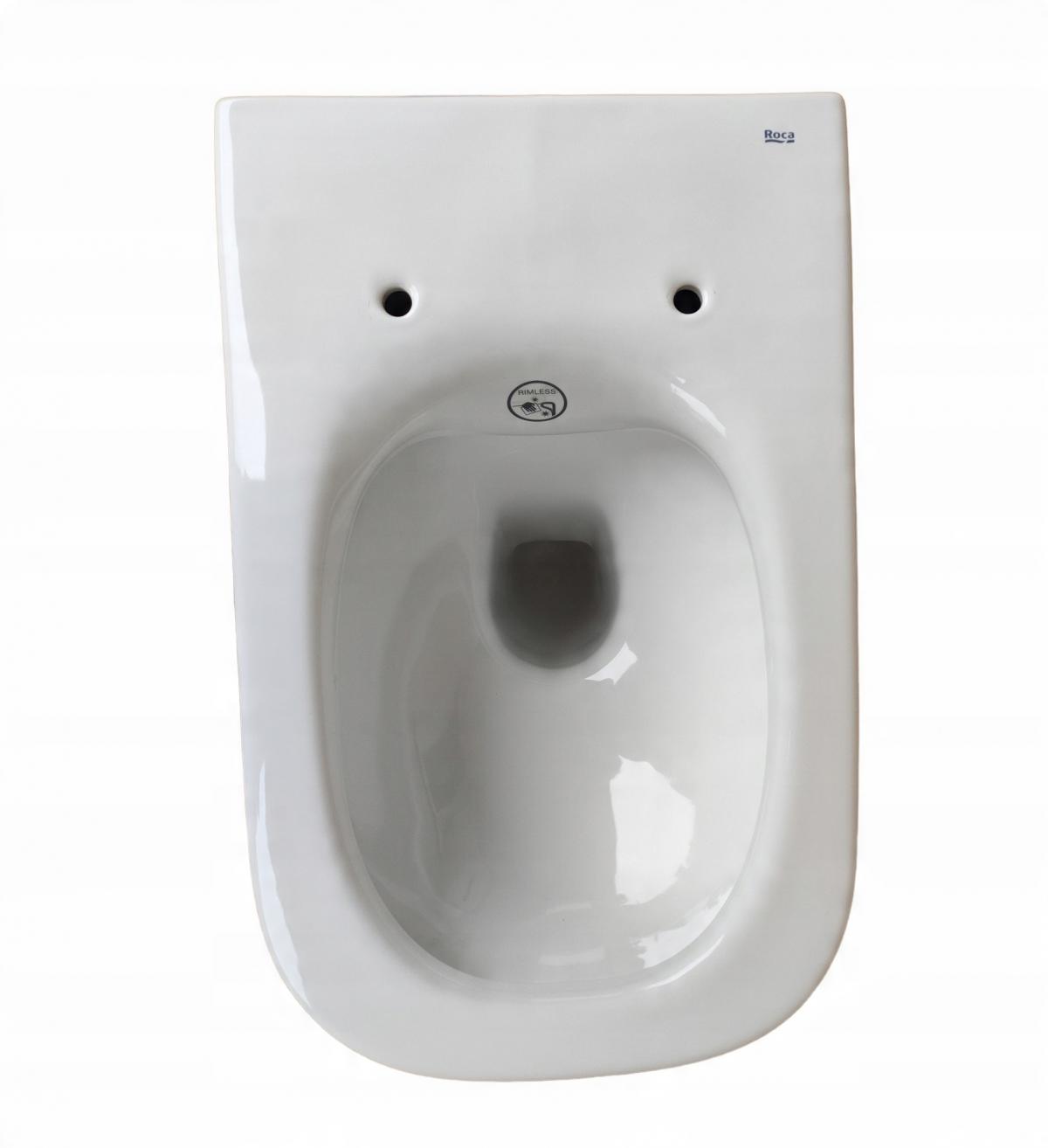 Miska wisząca GAP Rimless + Deska wolnoopadająca Slim Biały ROCA[16]