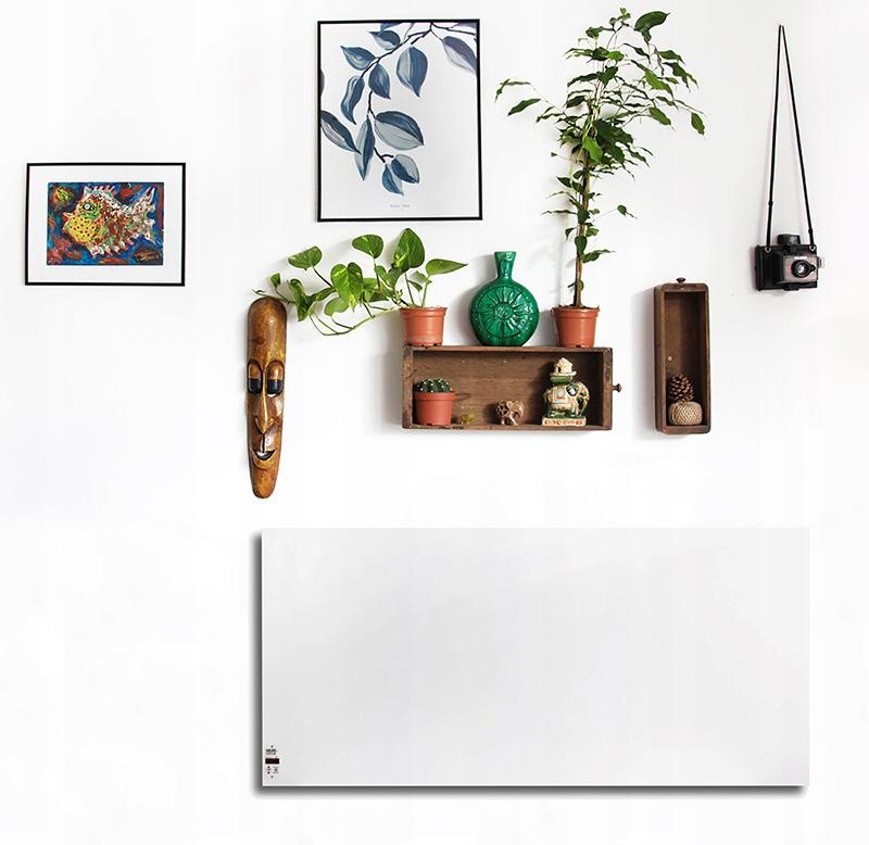 Grzejnik stalowy HD-WAVE STEEL z termostatem, moc 1000 W - biały