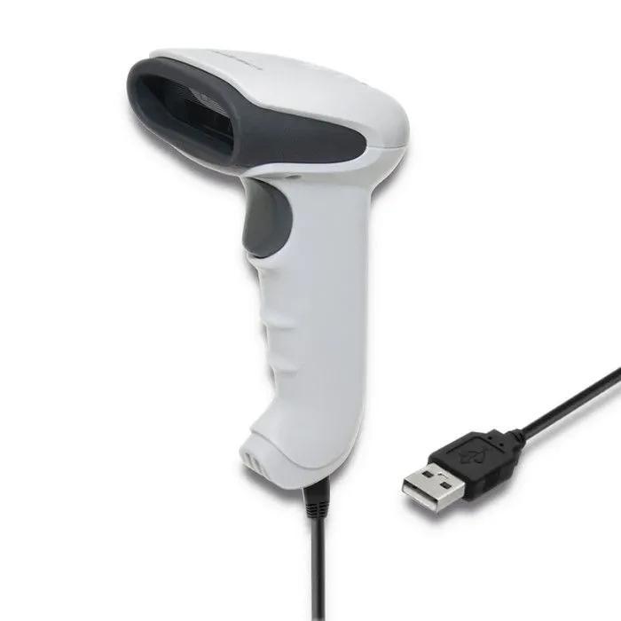 QOLTEC Laserowy czytnik kodów kreskowych 1D, CCD, USB, Biały, 50865