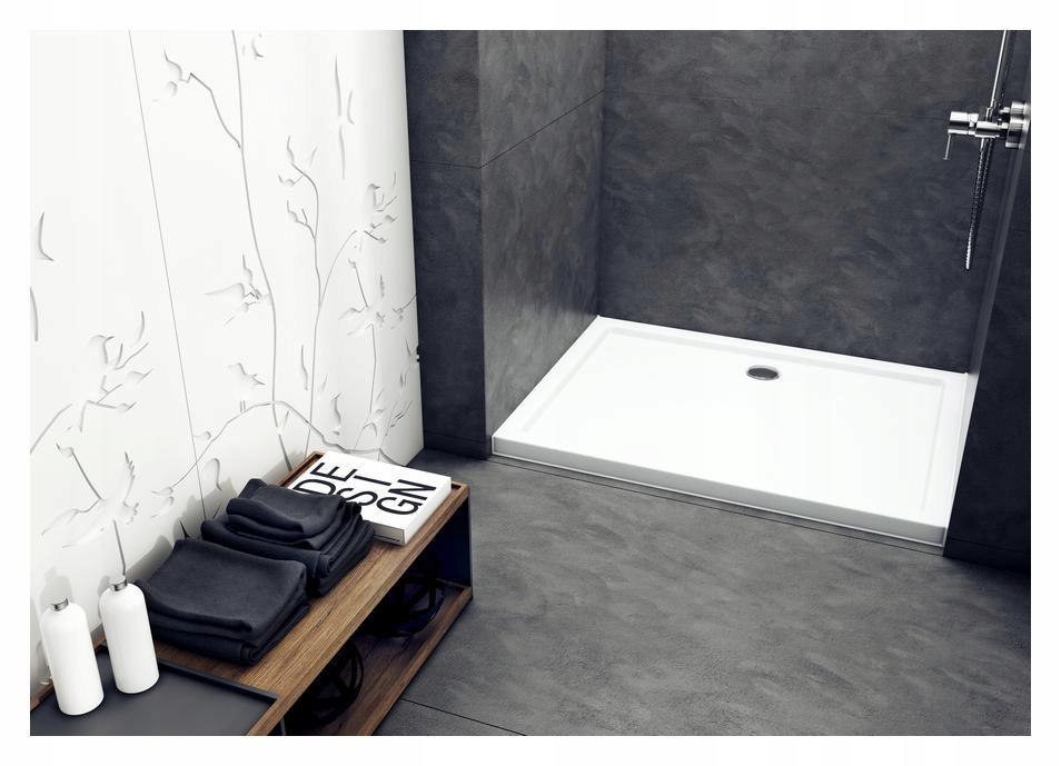 SCHEDPOL Brodzik akrylowy Competia z podbudową Stabilsound Plus 80x100x14cm