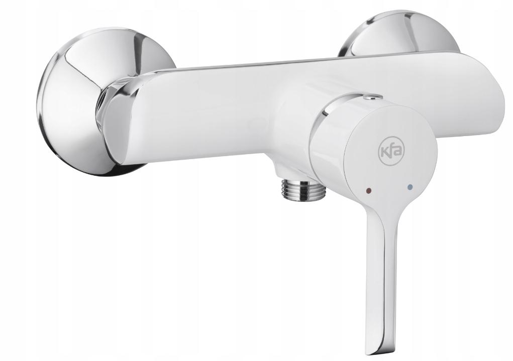 Bateria natryskowa ścienna ARMATURA KRAKÓW ANGELIT 2-otw mosiężna chrom