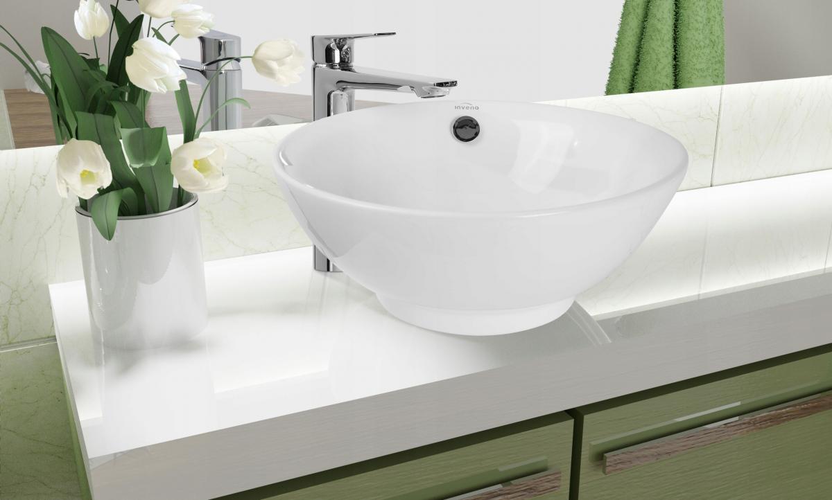 Bateria umywalkowa INVENA wysoka DOKOS CHROM 48h