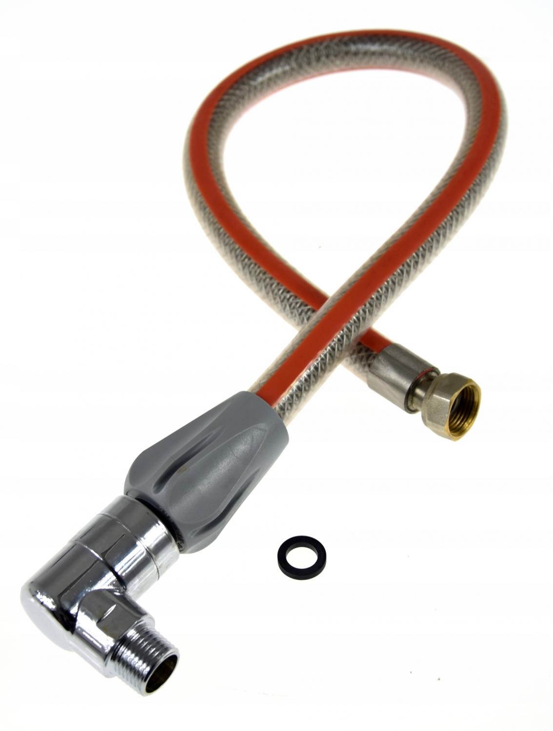 INVENA PRZEWÓD DO GAZU SUPER EURO Z ZAWOREM-125CM