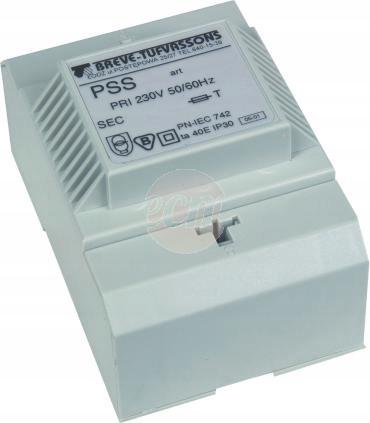 Transformator jednofazowy PSS 60 230/24V IP30 na szynę DIN TH-35 w obudowie