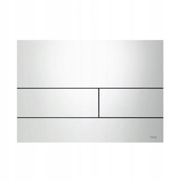 Przycisk spłukujący TECE square II podwójny do WC z metalu biały 220x150x3