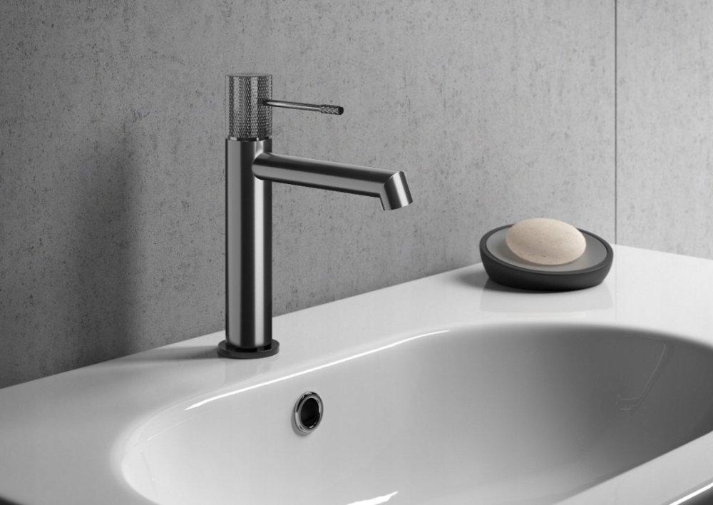 CERSANIT Bateria umywalkowa sztorcowa Zen Gun metal