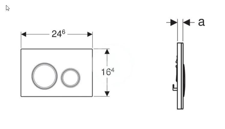 Przycisk uruchamiający GEBERIT Sigma50 okrągły przedni szklany czarny