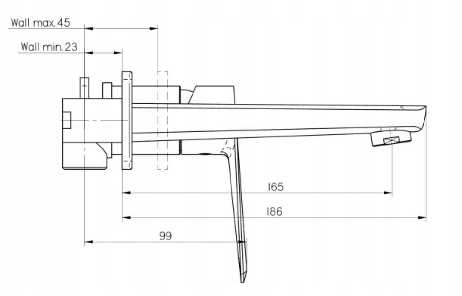 ESTO BLACK Bateria umywalkowa podtynkowa
