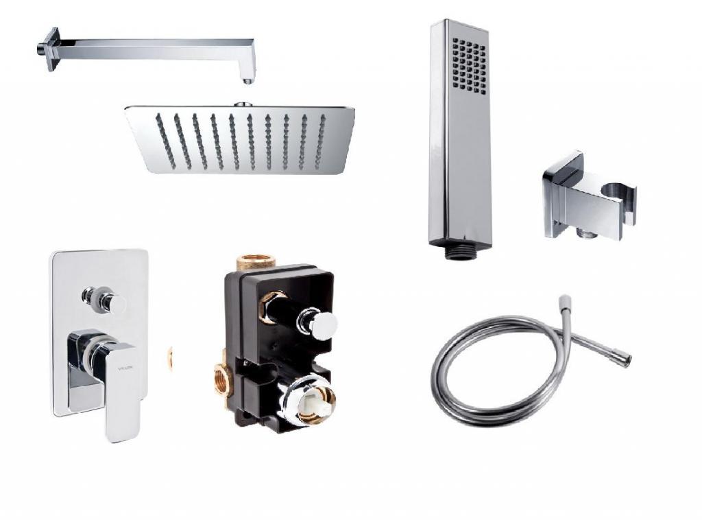 Zestaw prysznicowy Carre podtynkowy chrom