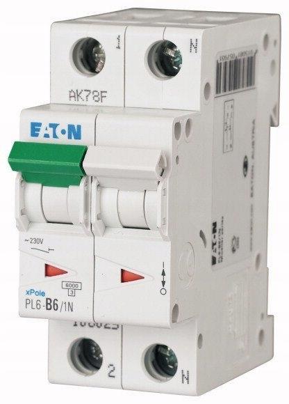 EATON Wyłącznik nadprądowy 6kA PL6-C6/1N