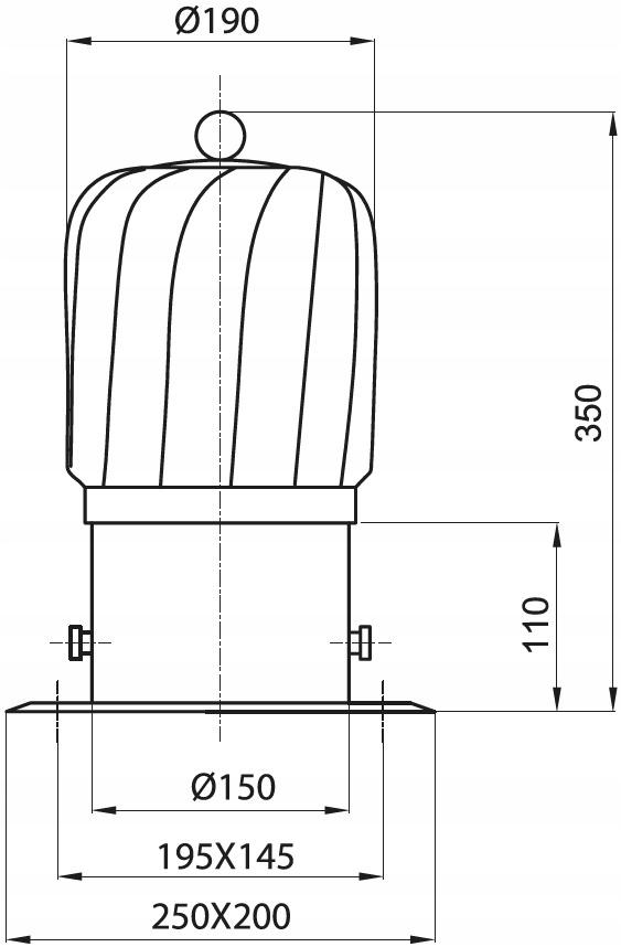 PRODMAX Nasada podłużna aluminiowa fi 150mm