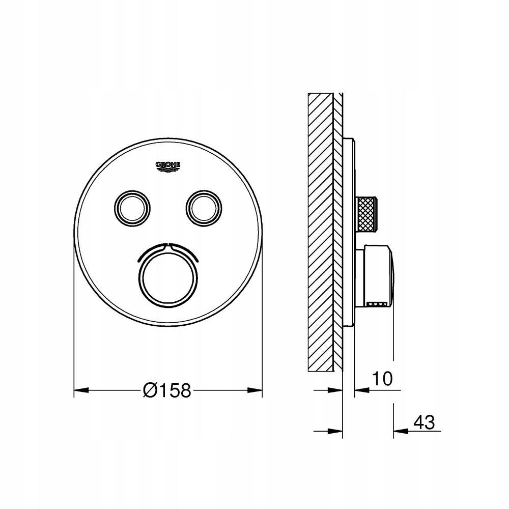 GROHE Bateria termostatyczna do 2 wyjść wody 48h