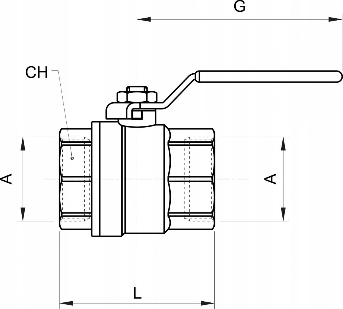 INVENA ZAWÓR KULOWY WODNY WW DN 40 (6/4) VERT, WORECZEK