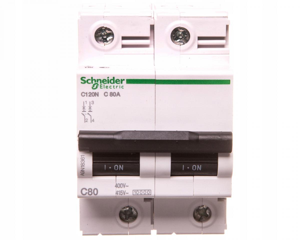 SCHNEIDER ELECTRIC Wyłącznik nadprądowy C120N-C80-2 C 80A 2-biegunowy