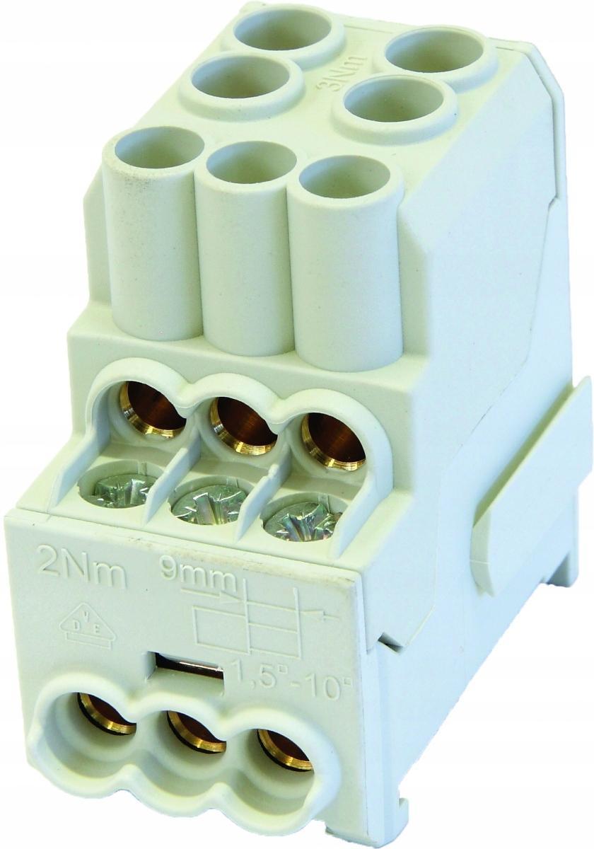 SIMET SDB 100 Blok rozdzielczy - dystrybucyjny Al/Cu 80010 SIMBLOCK szary