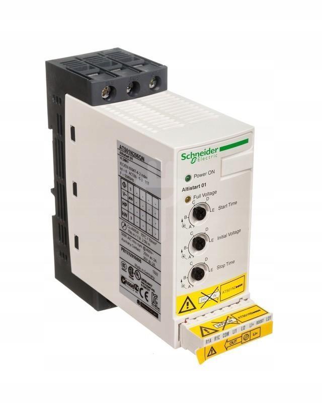 Układ łagodnego rozruchu ATS01 3-fazowe 380/415VAC 50/60Hz 3kW 6A IP20