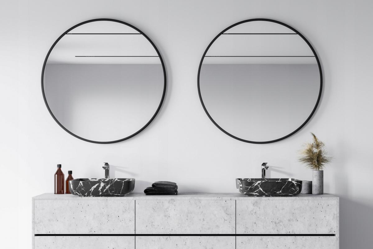 INVENA UMYWALKA NABLATOWA FLORINA TREND 51CM PROST EFEKT MARMUR GRAFIT MAT