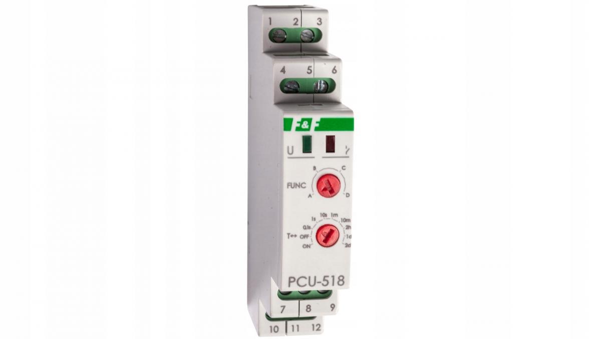 F&F Przekaźnik czasowy PCU-518 z zewnętrznym potencjometrem nastawy czasu