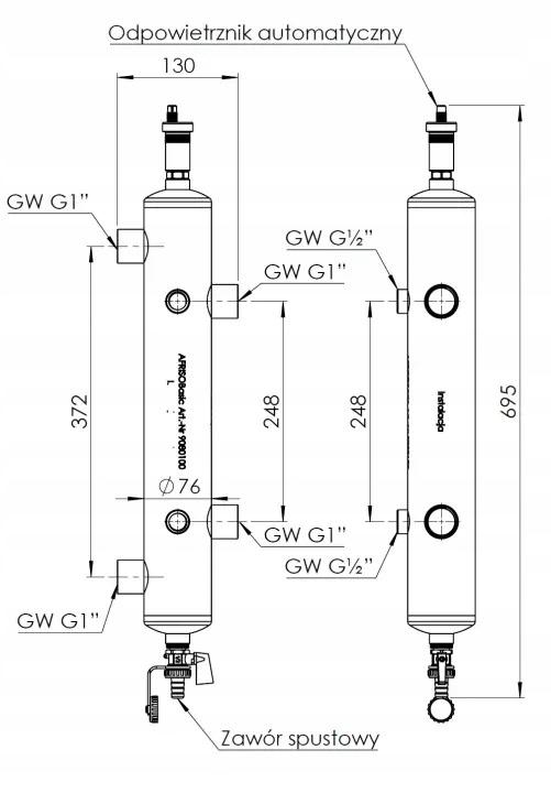 AFRISO Sprzęgło hydrauliczne AFRISO BLH 801 ocieplone