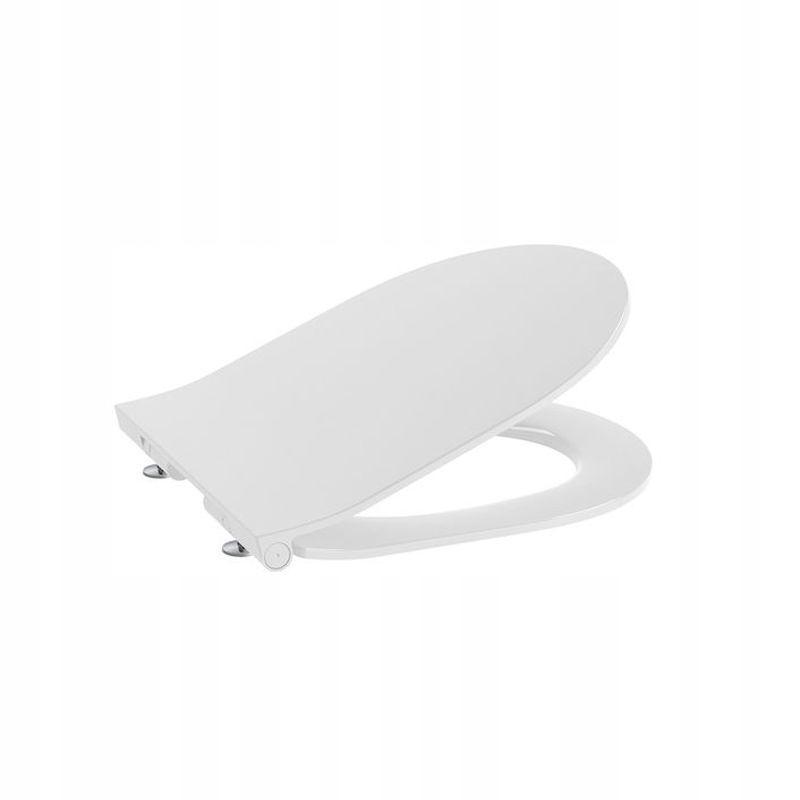 Deska WC GAP ROUND COMPACTO Slim Wolnoopad. Biały ROCA[5]