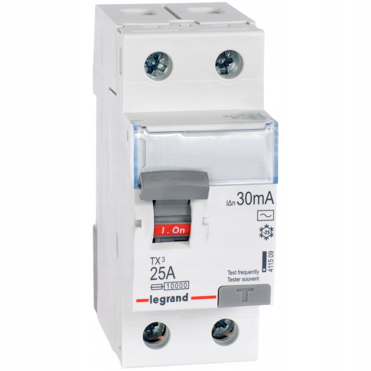 LEGRAND Wyłącznik różnicowoprądowy P302 2P 25A 30MA TYP AC TX3