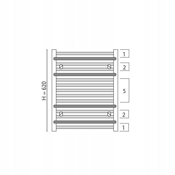 Grzejnik łazienkowy Gorgiel OAZA ADP 620x500 48h
