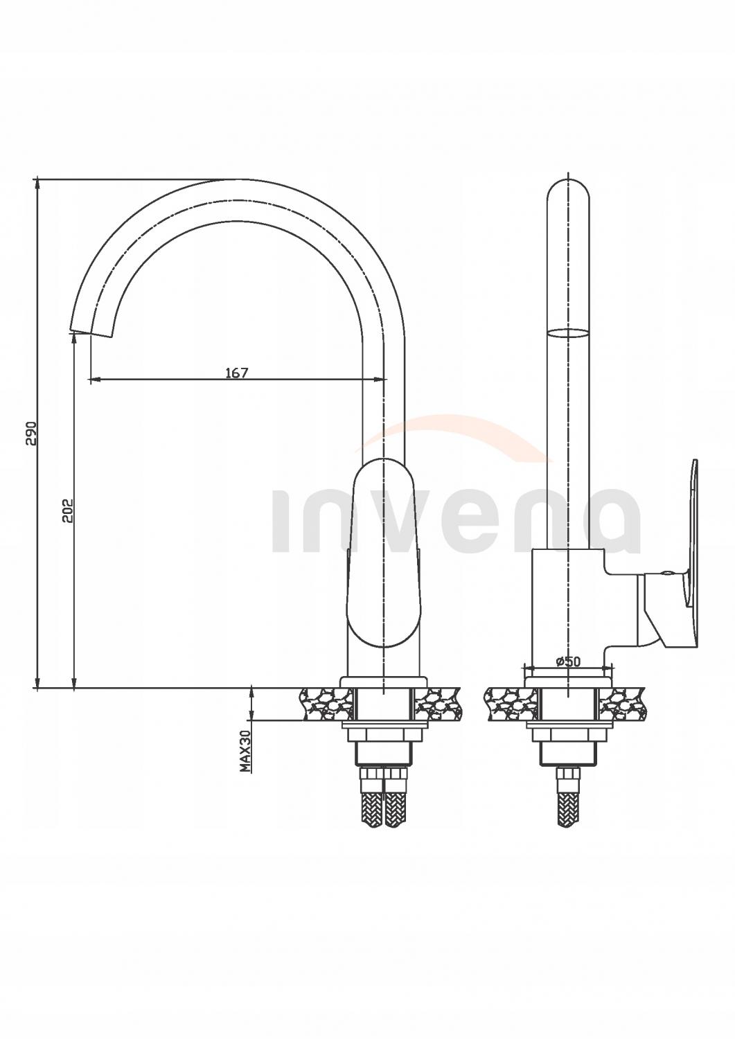 Bateria zlewozmywakowa INVENA ESLA 48h