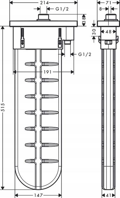 HANSGROHE sBox Element zewnętrzny E chrom