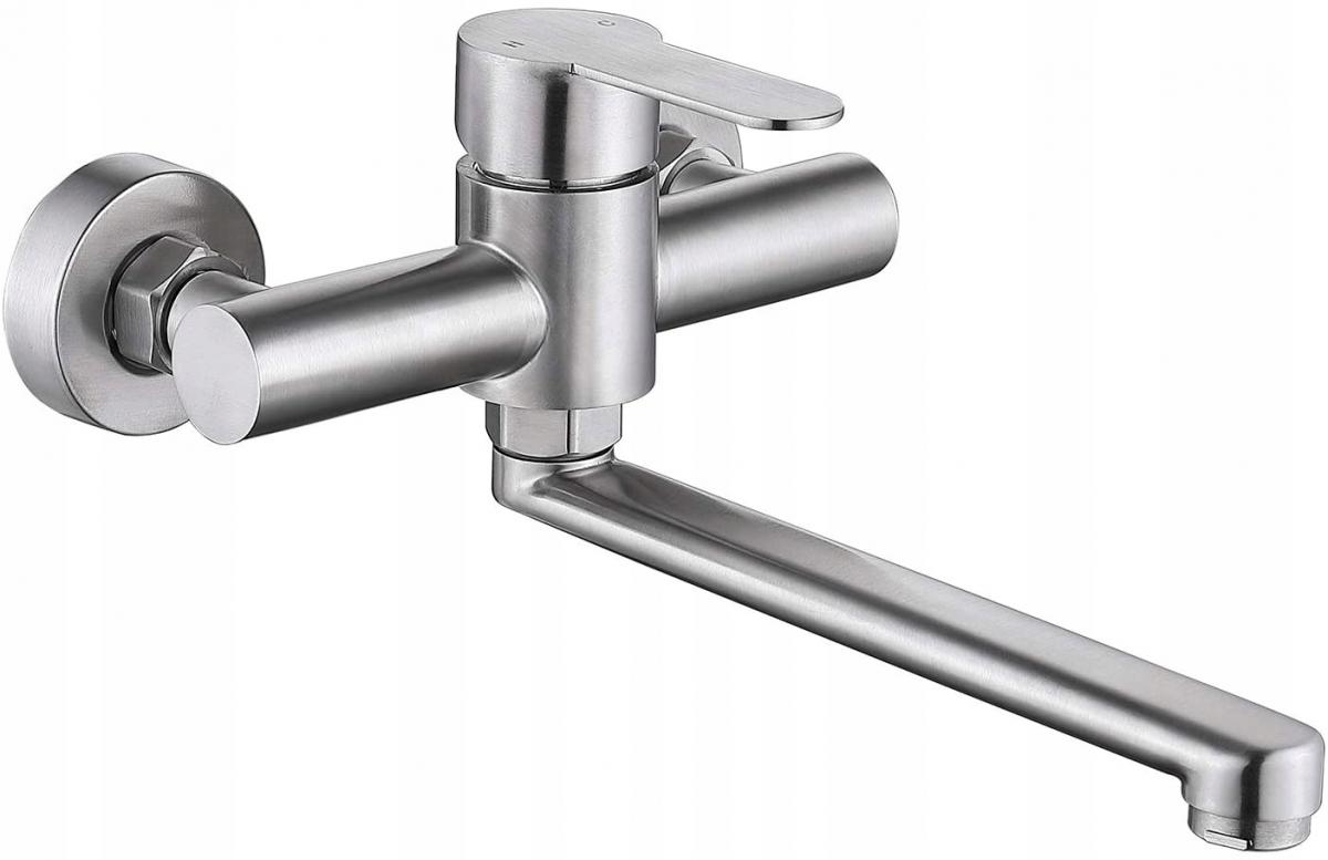 Bateria kuchenna Alba stojąca jednootworowa z obrotową wylewką chrom