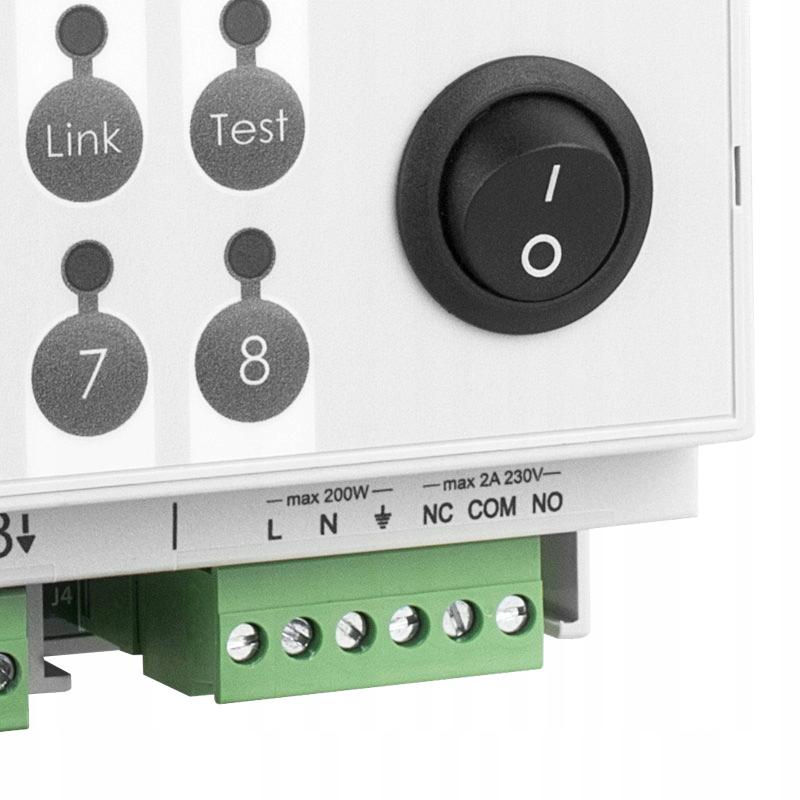 Listwa ster. 8 siłownikami do mont w szafkach instalacyjnych LARS Aries