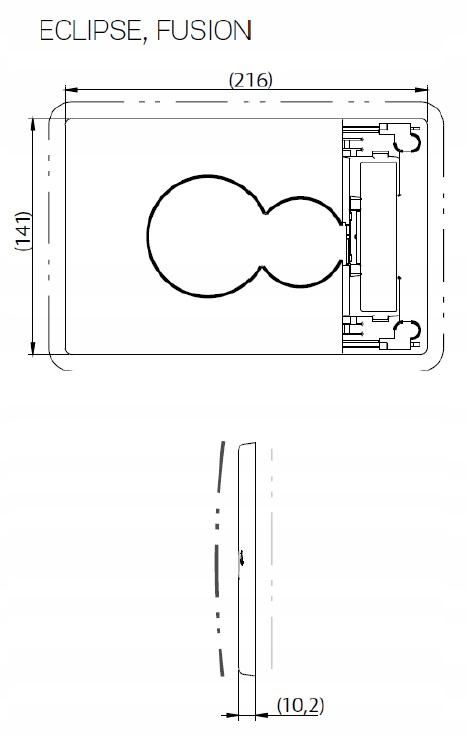 Przycisk spłukujący GEBERIT Fusion chrom 215x140 mm