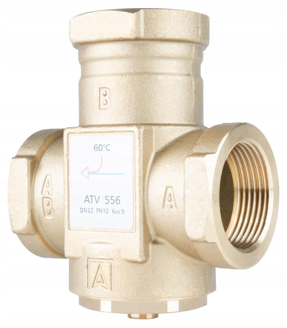 AFRISO Zawór temperaturowy ATV 556, DN32, Rp1 1/4 cala, kvs 9, 60°C