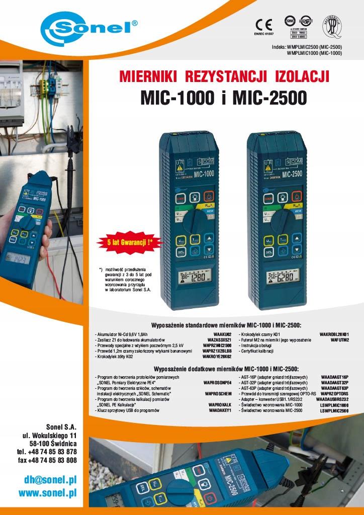 CMP-2000 Cyfrowy miernik cęgowy z Certyfikatem Kalibracji