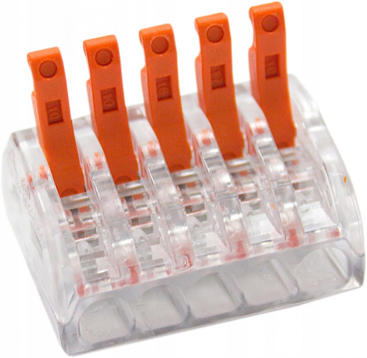 Szybkozłączka mini PC-215S do przewodu typu drut, 0,2-2,5mm2 opk=100szt