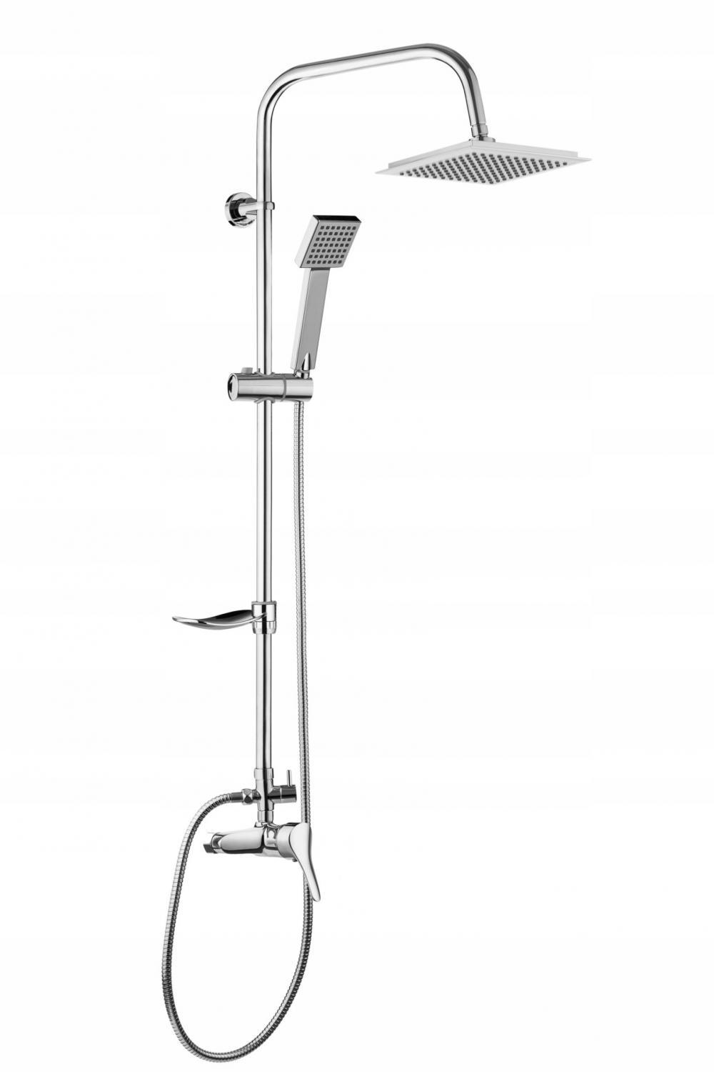 Deszczownica Neo Joko square chrom 1-Funkcyjna z baterią mieszaczową - nowo