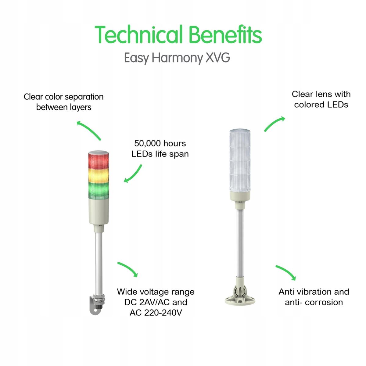 Kolumna świetlna, Harmony XVG, 60 mm, czerwony pomarańczowy zielony, światł