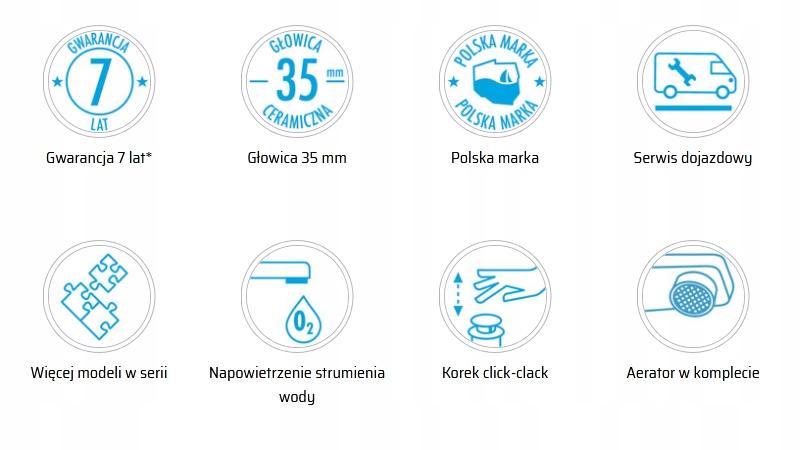 DEANTE Bateria umywalkowa z prostokątną wylewką Alpinia, chrom