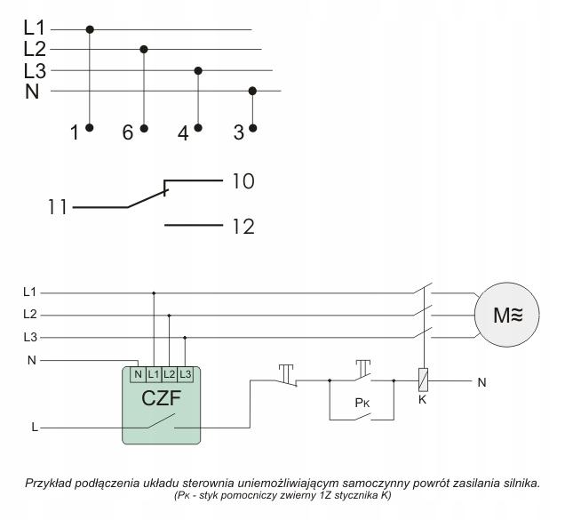 F&F Mikroprocesorowy czujnik zaniku i asymetrii fazy CZF-310-TRMS