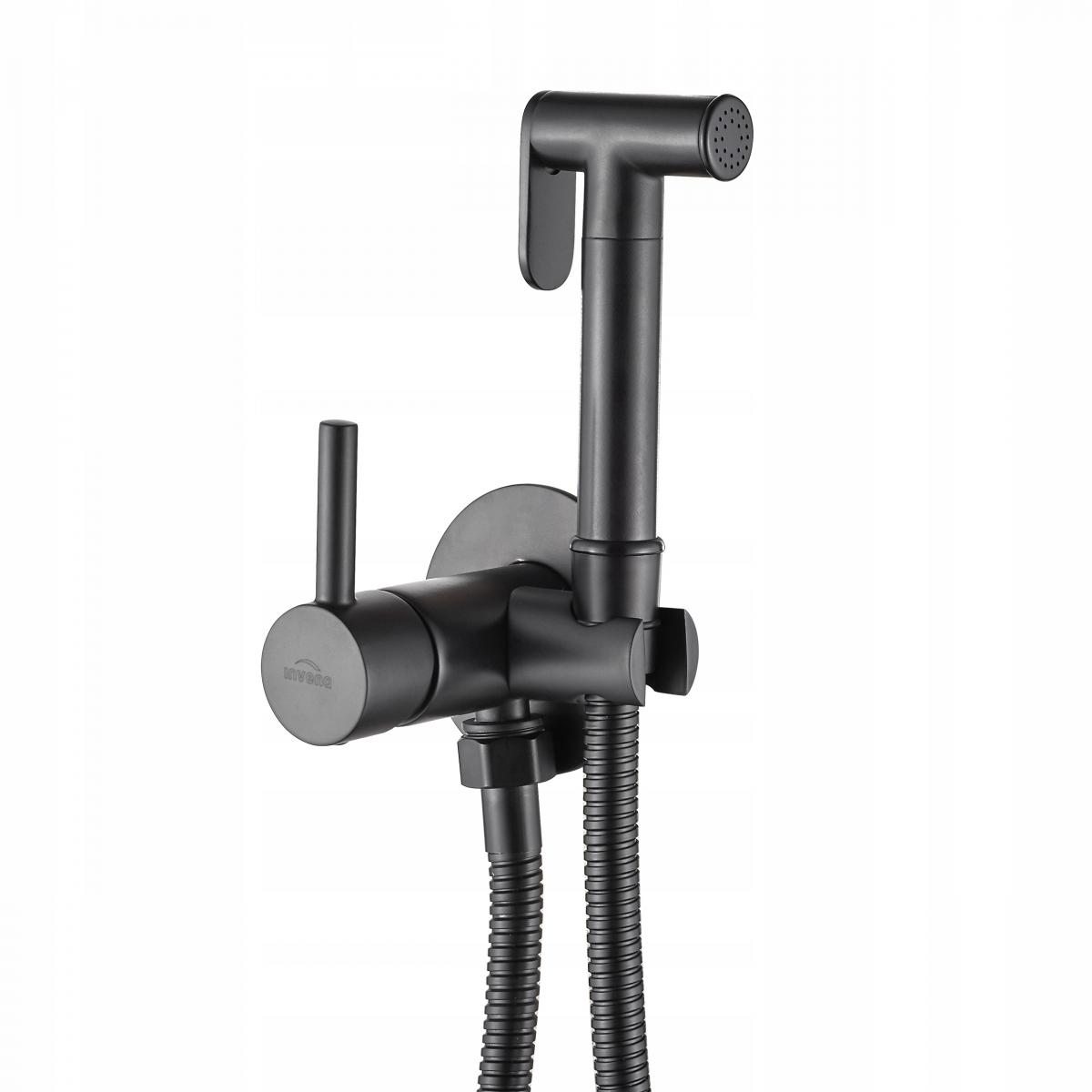 INVENA BATERIA BIDETOWA PODTYNK OKRĄGŁA, CZARNY