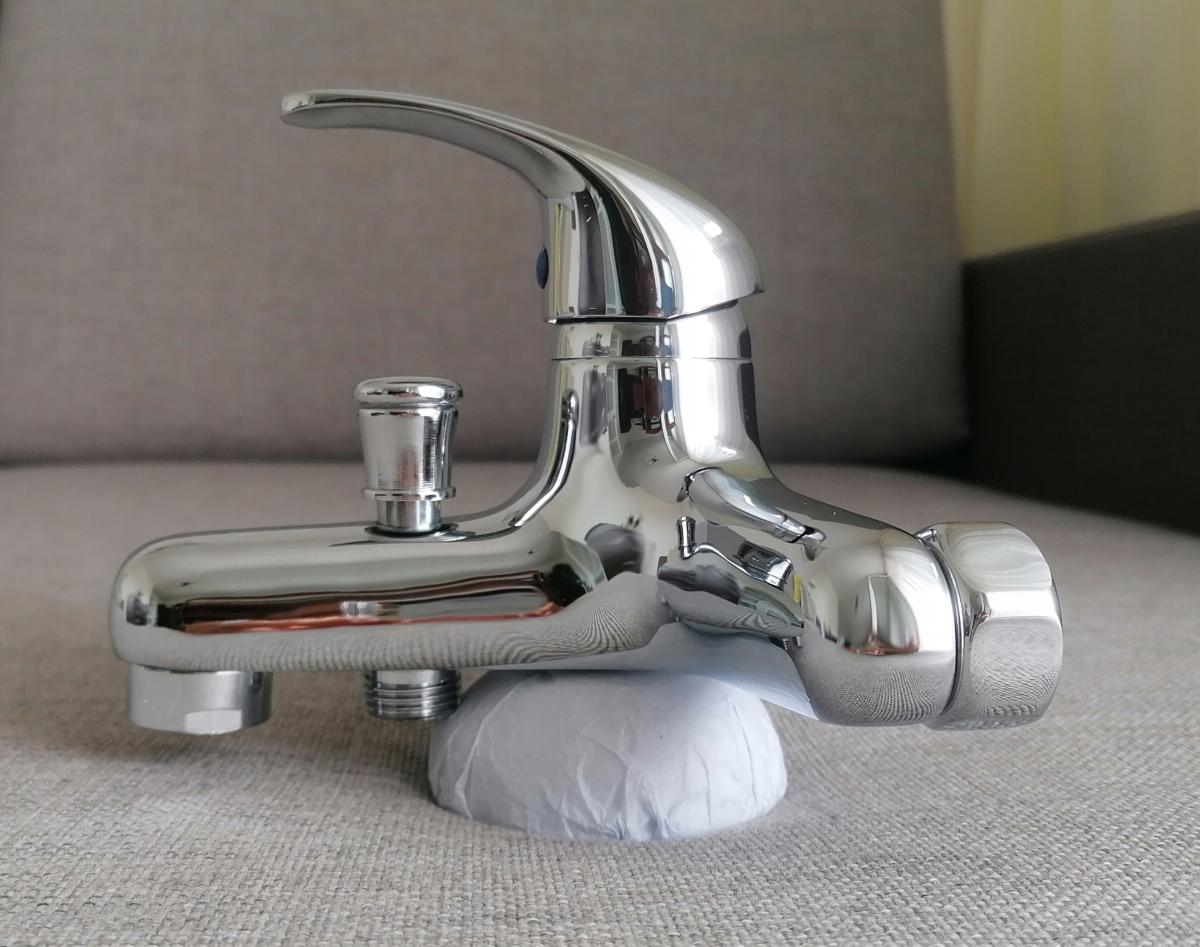 Bateria wannowa ścienna ARMATURA KRAKÓW BERYL 1-uchwyt 2-otw mosiężna chrom