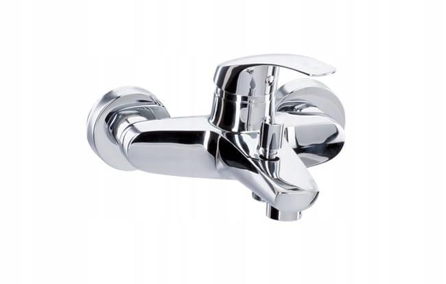 Bateria wannowa Angelo ścienna dwuotworowa chrom