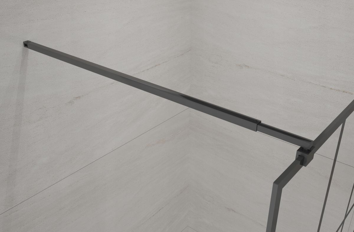 INVENA KABINA WALK-IN II 100X200CM GEOMETRYCZNA 8MM SHINY-GLASS CZARNY