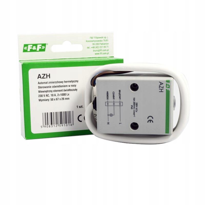 Automat zmierzchowy AZH-106 I=16A, obudowa hermetyczna, przewód przyłączeni