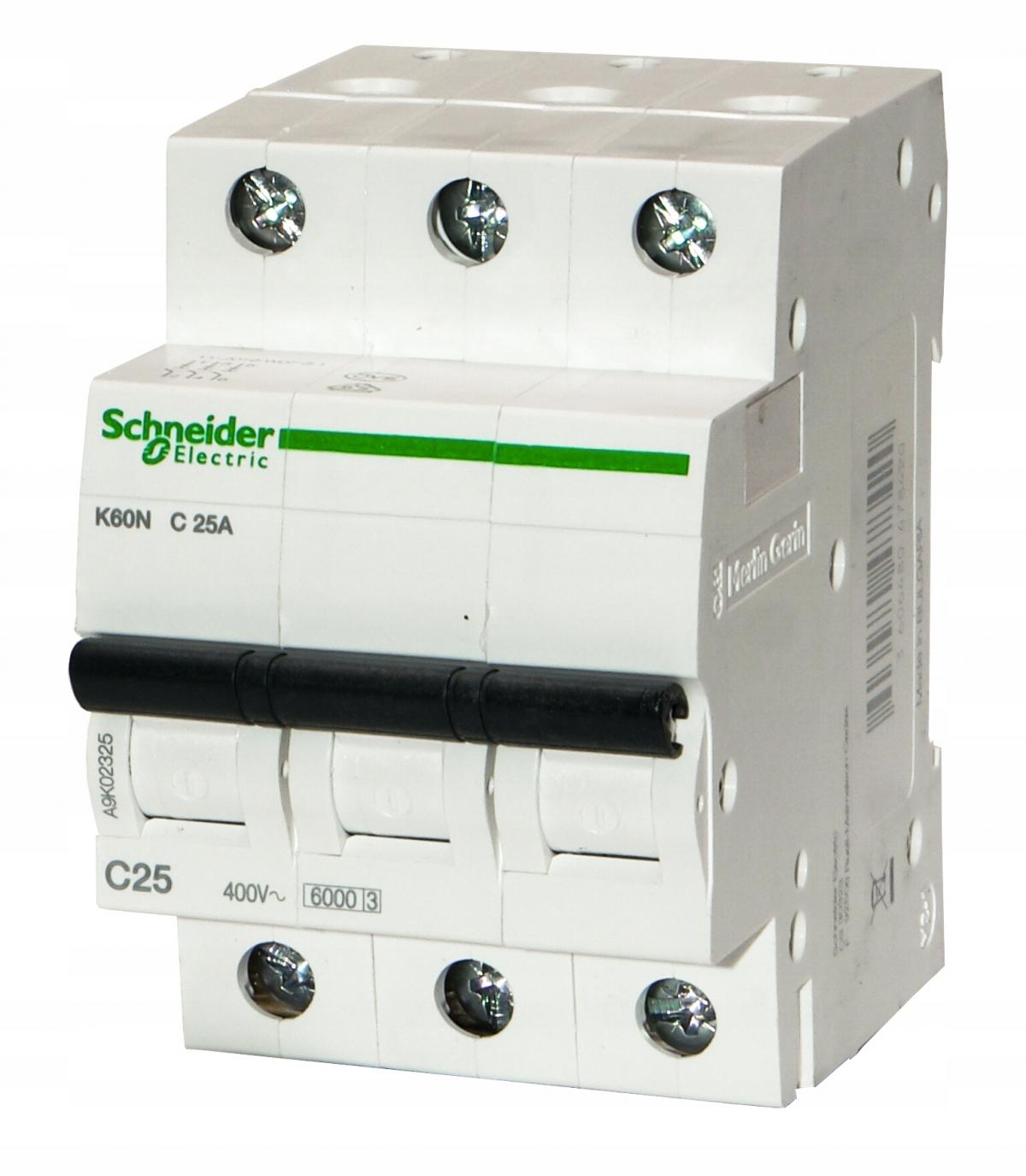 SCHNEIDER ELECTRIC Wyłącznik nadprądowy K60N-C25-3 C 25A 3-biegunowy