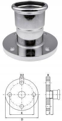 KAN-therm Kołnierz PN16 Steel - 66.7 DN65
