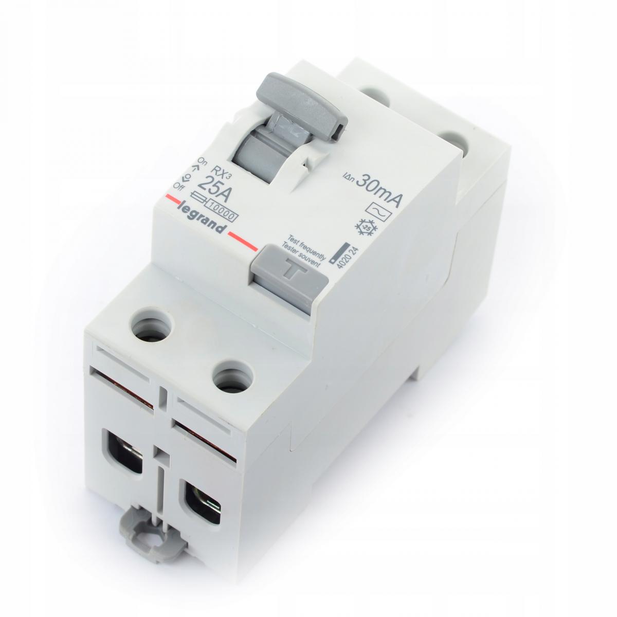 LEGRAND Wyłącznik różnicowoprądowy RX3 2P 25A 30MA TYP AC