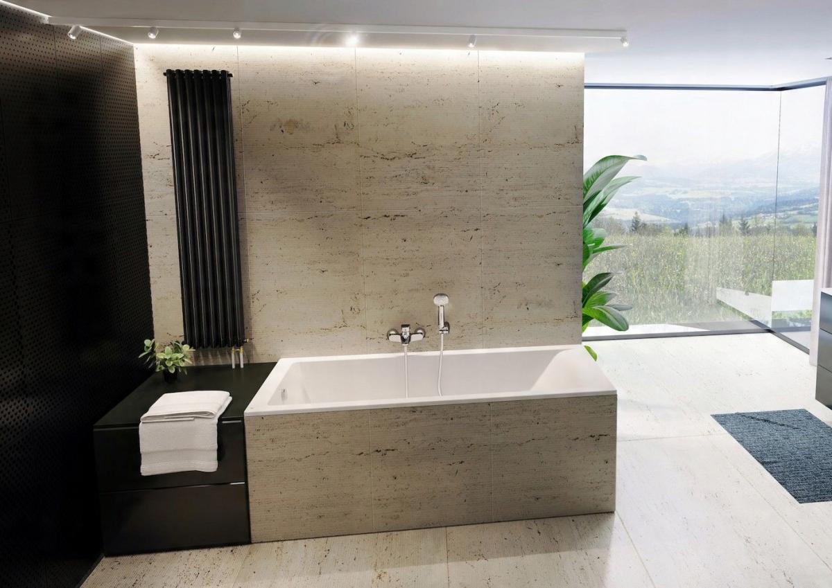 Wanna prostokątna SAVAI 170x75cm + Nogi Biały ROCA